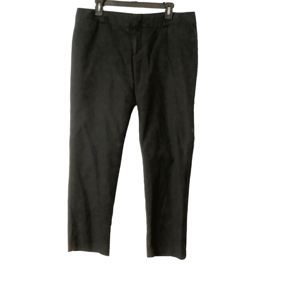 Calvin Klein Black Pants Women Sz 14 Cotton Blend Stretch Work Professional